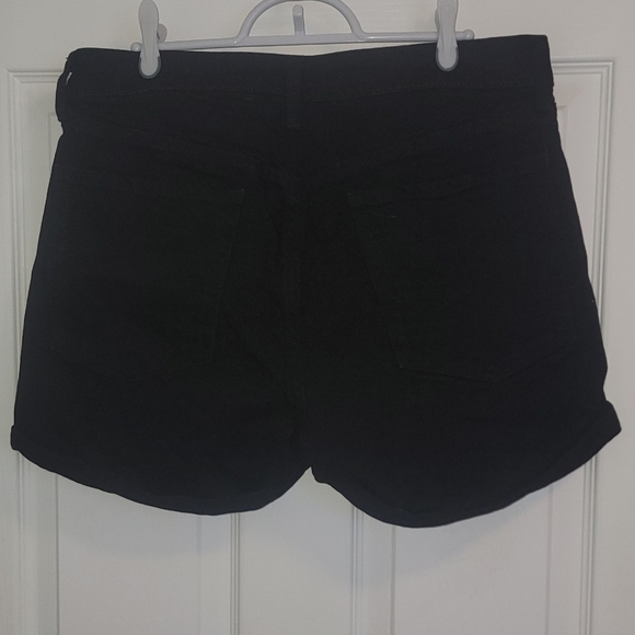 Old Navy high rise OG straight black denim shorts. 12 - Picture 3 of 3